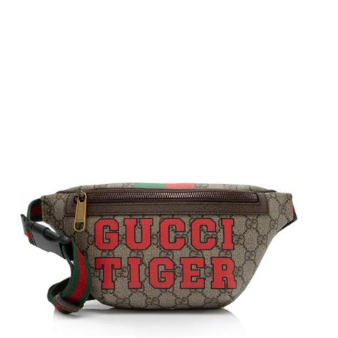 gucci gg supreme tiger belt bag|Gucci interlocking g belt bag.